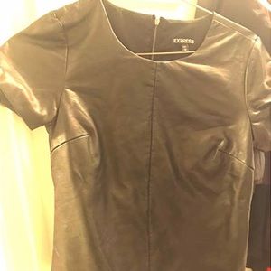 Black Leather top from Express Size SM